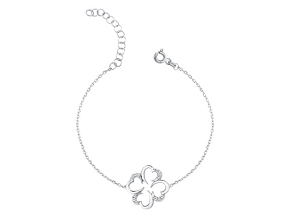 Strieborný náramok ŠTVORLÍSTOK od Olivie.