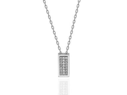Strieborný náhrdelník so Swarovski kryštálmi