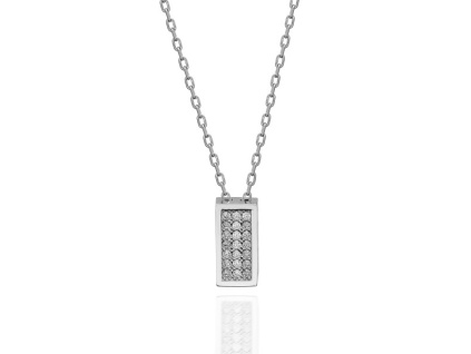 Strieborný náhrdelník so Swarovski kryštálmi