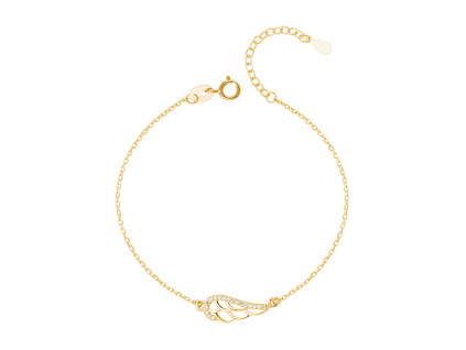 Strieborný náramok s anjelským krídlom od Olivie.