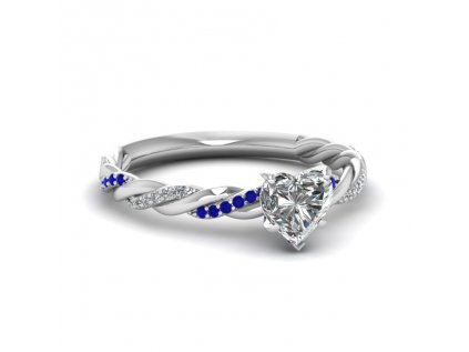 Rhodiovaný strieborný prsteň so srdiečkom. Krásny darček k Valentínovi, narodeninám alebo na Vianoce pre ženu, partnerku, manželku.