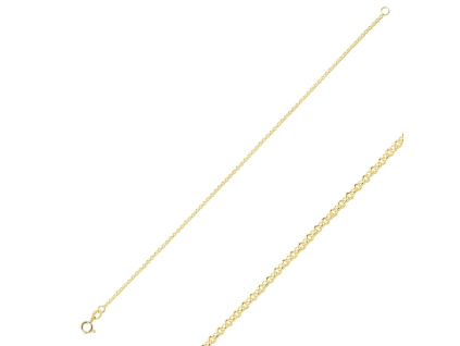 3148 Strieborný 18cm náramok GOLD