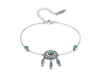 LAPAČ SNŮ strieborný náramok zo strieborníctva OLIVIE.cz