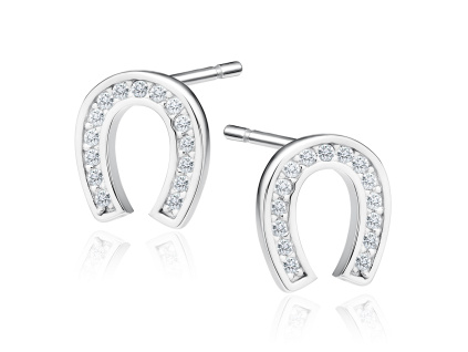 Strieborné náušnice PODKOVA zo strieborníctva OLIVIE.