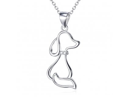 Strieborný náhrdelník PES od OLIVIE