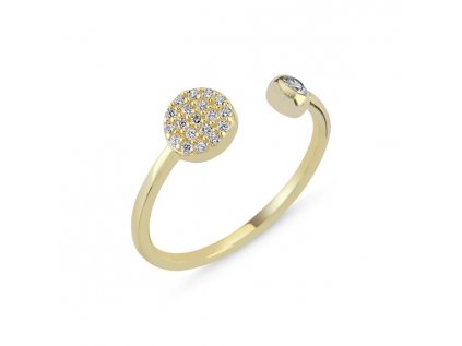 Stříbrný prsten GOLD pozlacený - nastavitelná velikost od OLIVIE