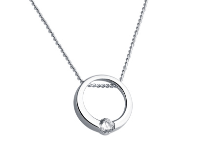 Strieborná retiazka s prstienkom od OLIVIE. Krásny darček pre ženu!