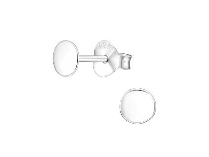 Strieborné náušnice 4mm PECKY od Olivie.