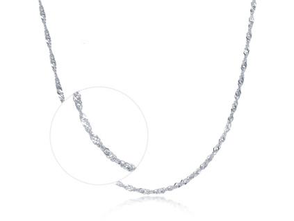 TWISTED 45cm strieborná zakrútená retiazka OLIVIE.cz