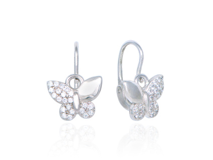 18550 1 prvni stribrne nausnicky pro miminko motylek se zapinam zepredu na brizuru od olivie cz