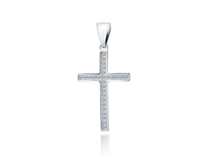 Strieborný prívesok krížik od Olivie.