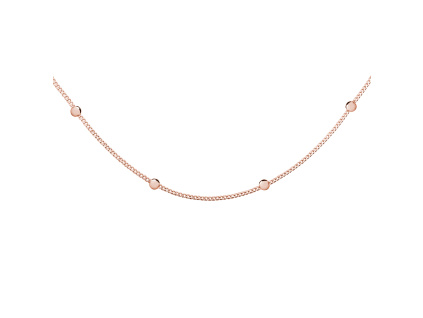 CHOKER guľôčková strieborná retiazka MARRY ROSE ružovo pozlátená od OLIVIE