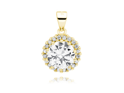 19063 stribrny privesek zirkon gold pozlaceny od olivie cz