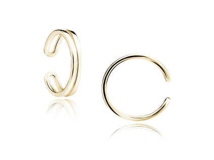 Strieborná náušnica GOLD 1 ks náušnice na jedno ucho pozlátená od OLIVIE.