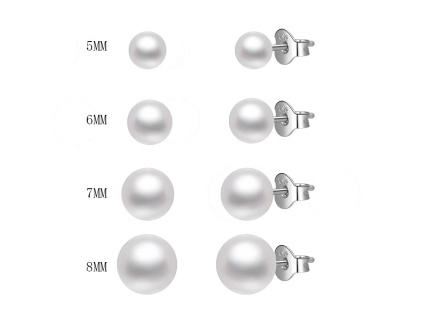 Strieborné náušnice 8mm sladkovodné perly zo strieborníctva OLIVIE.