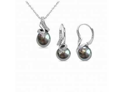 Strieborná perlová sada TAHITI od Olivie.