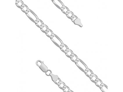 Strieborný 60cm náhrdelník FIGARO rhódiovany od OLIVIE. Krásny darček pre mužov!