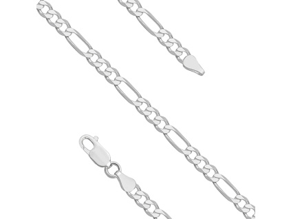 Strieborný 50cm náhrdelník FIGARO rhodiovaný od OLIVIE.cz