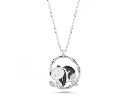 Strieborný náhrdelník PANDA. Kúpite u OLIVIE.