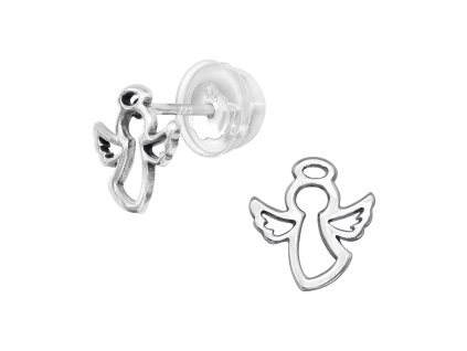 Detské strieborné náušnice ANDĚL od OLIVIE