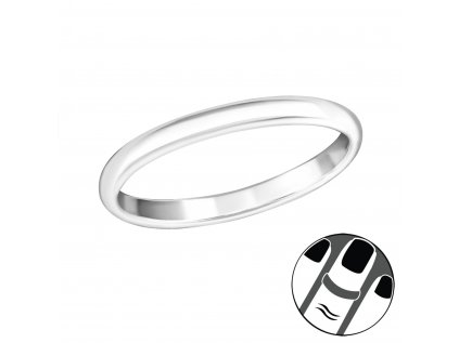 Strieborný midi prsteň kúpite v internetovom obchode so striebornými šperkami OLIVIE.sk