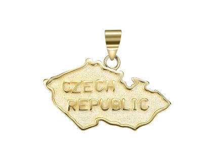 Strieborný prívesok MAPA ČR GOLD pozlátené. Darček pre mužov aj ženy, cestovateľov, dobrodruhov, vlastencov, patriotov. K dostaniu v internetovom strieborníctve OLIVIE.sk. Prívesok MAPA ČR symbolizuje národnú hrdosť a vzťah k vlasti.