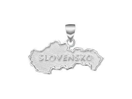 SLOVENSKO MAPA - strieborný prívesok kúpite u OLIVIE.cz
