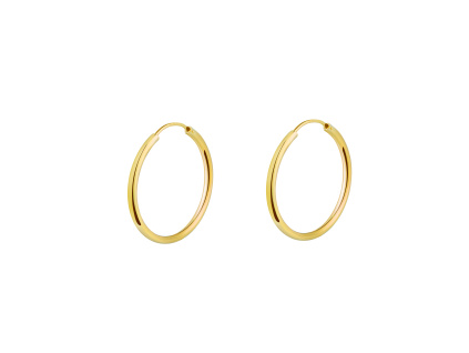 Strieborné, pozlátené náušnice 2cm KRUHY GOLD zo strieborníctva od OLIVIE.cz