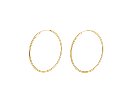 Strieborné pozlátené náušnice 4cm KRUHY GOLD zo strieborníctva od OLIVIE.cz