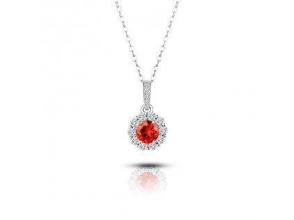 Strieborný náhrdelník ZÁPAD SLNKO s červeným zirkónom kúpite u OLIVIE. Vhodný ako darček pre mamičku, babičku, manželku alebo priateľku.