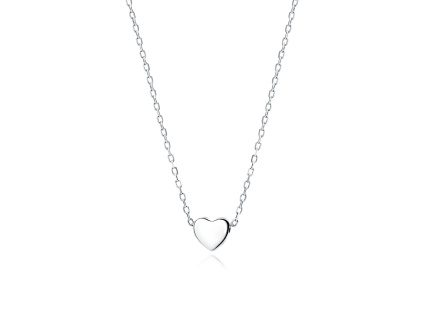 Strieborný choker krátky náhrdelník SRDIEČKO od OLIVIE.cz