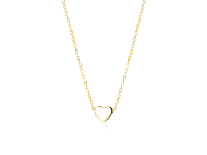 22176 stribrny choker srdicko gold pozlacene 24 k zlutym zlatem koupite u olivie cz vhodny i pro deti