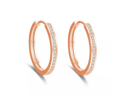 Strieborné 3cm KRUHY ROSE od OLIVIE.cz