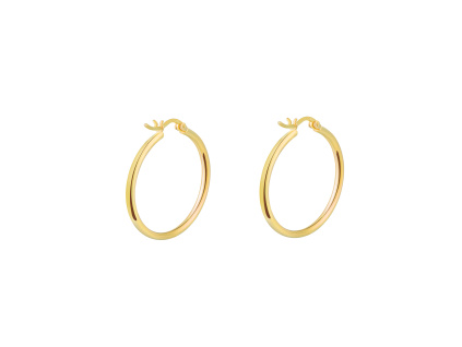 Strieborné pozlátené 2cm KRUHY GOLD zo striebornictva od OLIVIE.sk