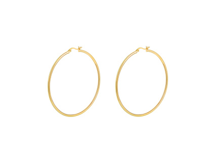 Strieborné pozlátené náušnice 4cm KRUHY GOLD zo strieborníctva od OLIVIE.cz