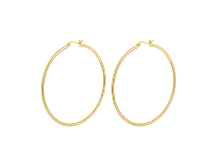 Strieborné pozlatené náušnice 5cm KRUHY GOLD zo strieborníctva od OLIVIE.sk
