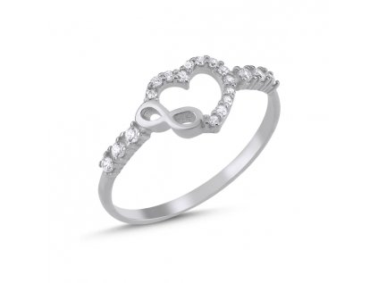 Strieborný romantický prsteň NEKONEČNÁ LÁSKA pre zamilovaných kúpite v strieborníctve u OLIVIE.sk