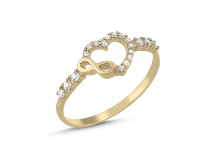 22578 stribrny pozlaceny prsten nekonecna laska gold vhodny jako romanticky darek z lasky koupite jej u olivie cz
