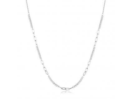 Strieborný dámsky náhrdelník so vsadenými zirkónmi zo strieborníctva OLIVIE.