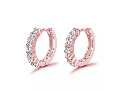23168 stribrne 14mm kruhy rose ruzove pozlacene ze stribrnictvi od olivie krasny darek pro zenu k narozeninam