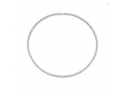 Strieborný tenisový 40cm/3mm náhrdelník zo strieborníctva OLIVIE. Hodnotný a luxusný darček pre ženu.