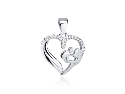 Strieborný prívesok MAMIČKA s dieťaťom. Kúpite u OLIVIE.cz. Krásny darček ku dňu matiek, Vianociam alebo pri narodení dieťaťa.