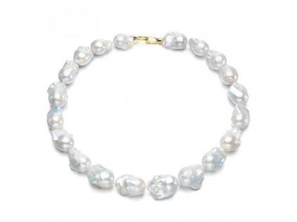 Perlový barokový náhrdelník BAROKO zo strieborníctva OLIVIE. Barokové perly nepravidelného tvaru s vysokým leskom sú skvelou voľbou pre výnimočné a odvážne ženy.