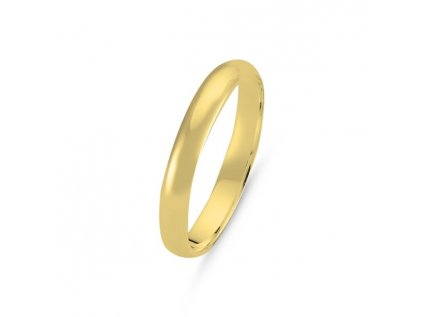 Snubný polguľatý strieborný prsteň GOLD pozlátený zo strieborníctva OLIVIE.