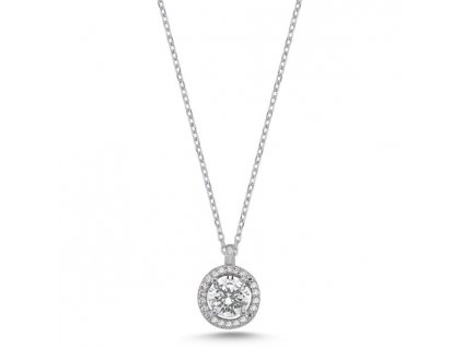 Strieborný náhrdelník ZIRKON má nastaviteľnú dĺžku retiazky od 40 cm do 45 cm.