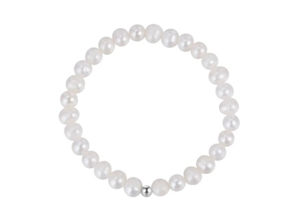 Náramok zo sladkovodných nepravidelných perál zo strieborníctva OLIVIE.