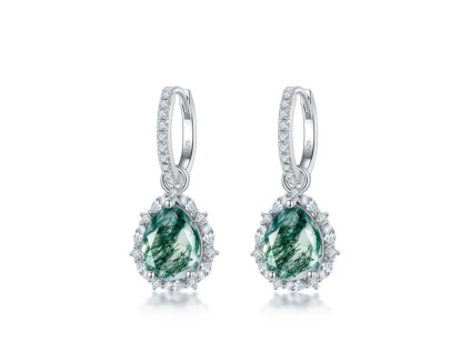 24699 2 stribrne nausnice mechovy achat ze stribrnictvi olivie krasny a luxusni vanocni darek pro zenu