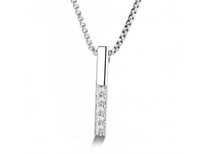 Moderný strieborný náhrdelník VALENCIA zo strieborníctva OLIVIE. Najkrajší darček pre ženu na Vianoce alebo narodeniny.