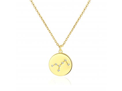 Strieborný náhrdelník súhvezdia zverokruhu PANNA GOLD - dokonalý darček k narodeninám zo strieborníctva OLIVIE.