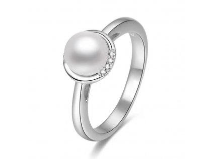 Luxusný strieborný prsteň PERLA zo strieborníctva OLIVIE.